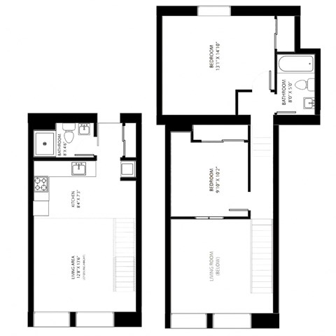 a blueprint of a floor plan of a house with different floors